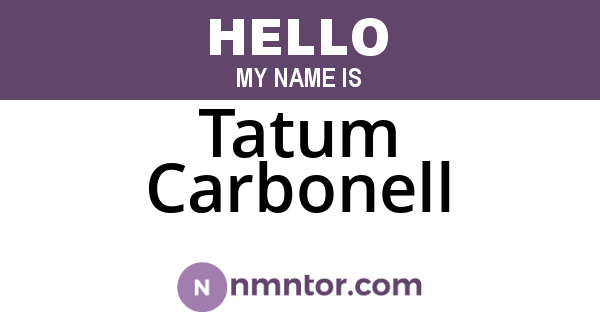 Tatum Carbonell