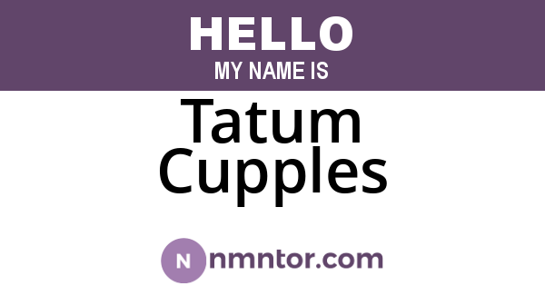 Tatum Cupples