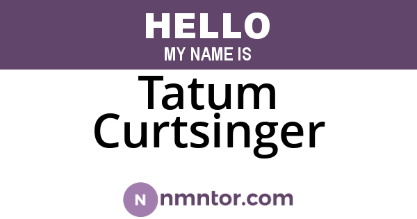 Tatum Curtsinger