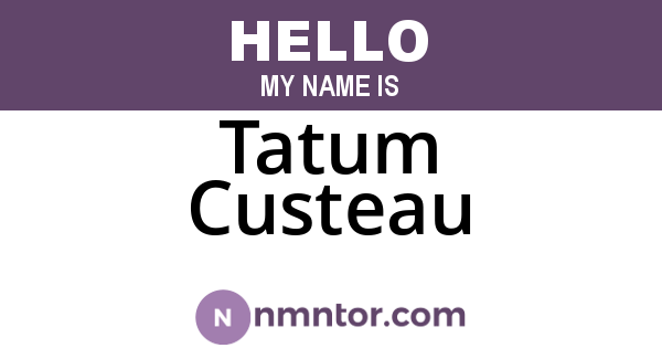 Tatum Custeau