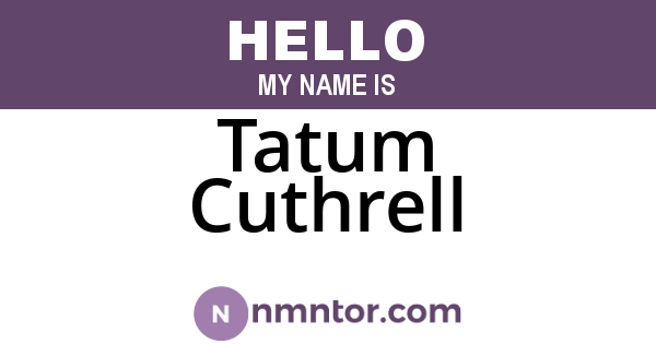 Tatum Cuthrell