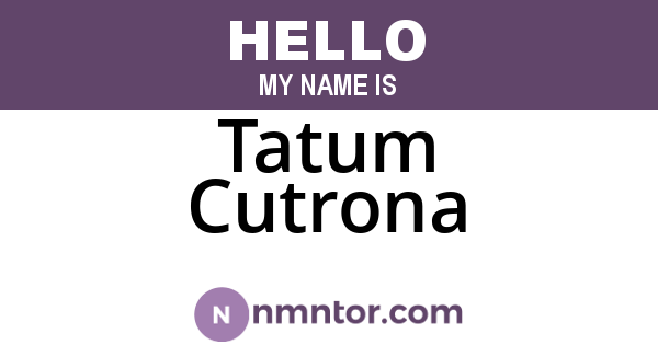 Tatum Cutrona