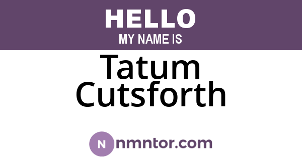 Tatum Cutsforth