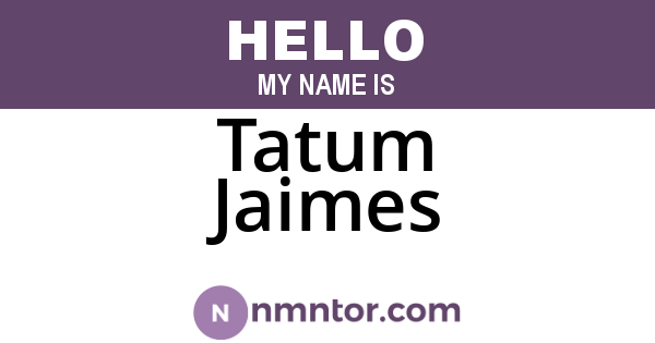 Tatum Jaimes