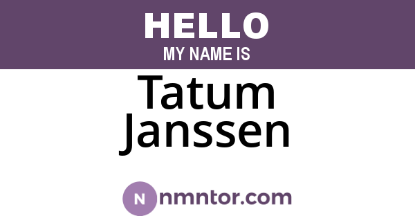 Tatum Janssen