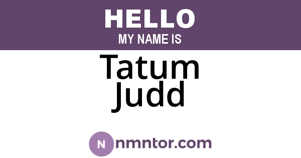 Tatum Judd