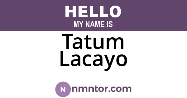 Tatum Lacayo
