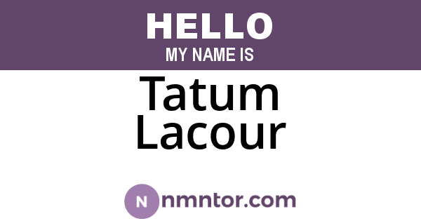 Tatum Lacour