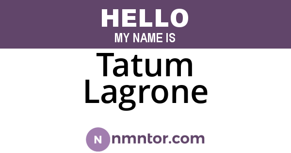 Tatum Lagrone