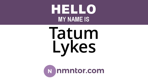 Tatum Lykes