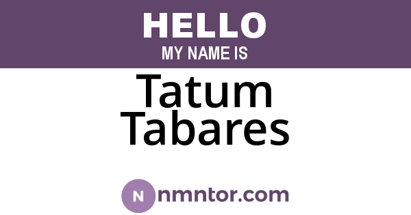 Tatum Tabares