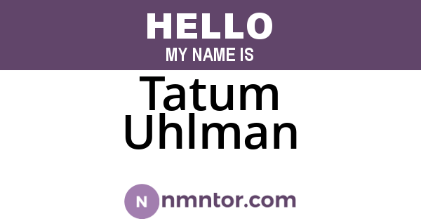 Tatum Uhlman