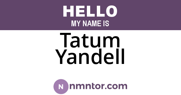 Tatum Yandell