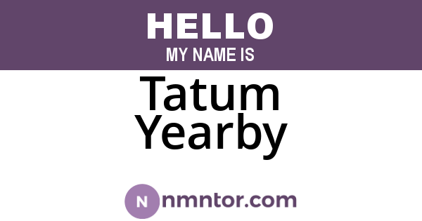 Tatum Yearby