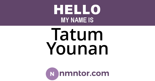 Tatum Younan