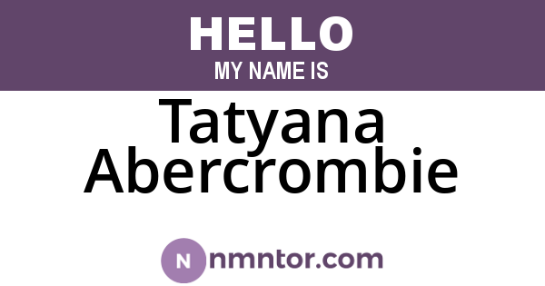 Tatyana Abercrombie
