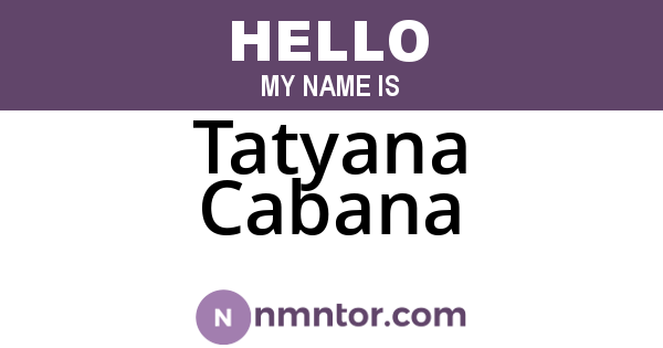 Tatyana Cabana