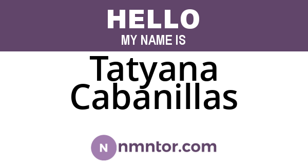 Tatyana Cabanillas