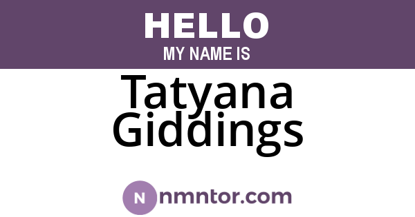 Tatyana Giddings