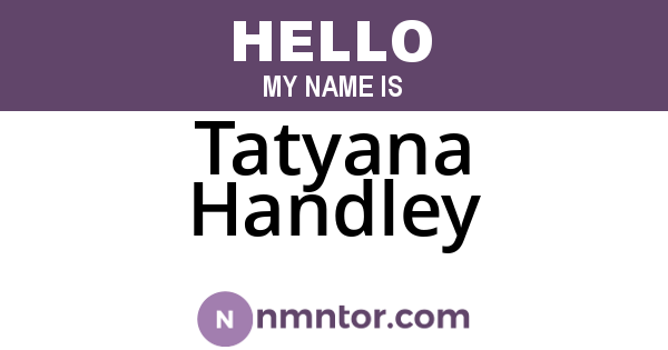 Tatyana Handley