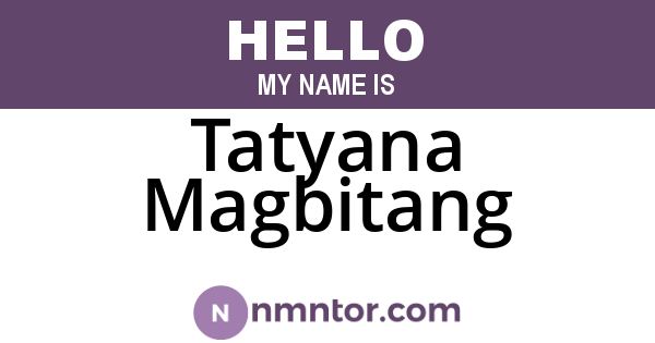 Tatyana Magbitang