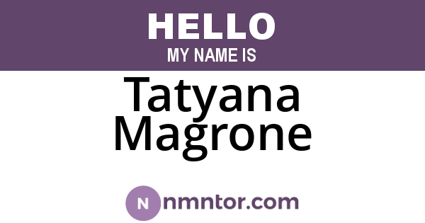 Tatyana Magrone