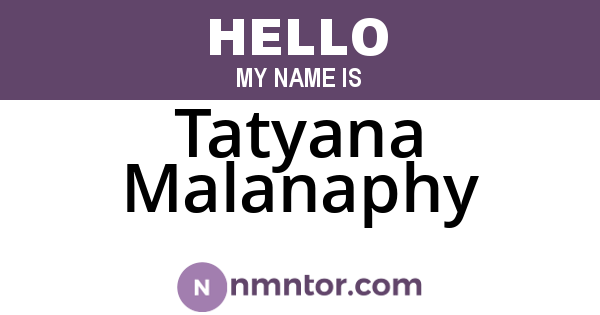 Tatyana Malanaphy
