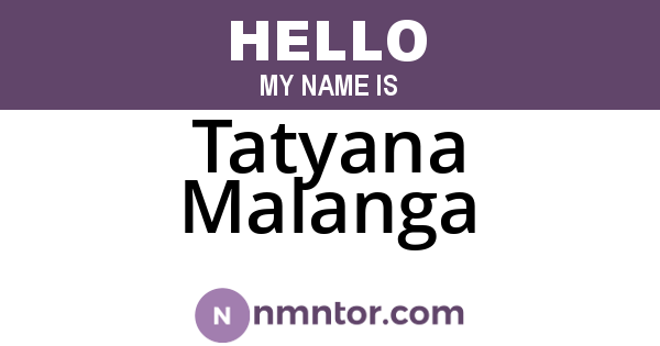 Tatyana Malanga