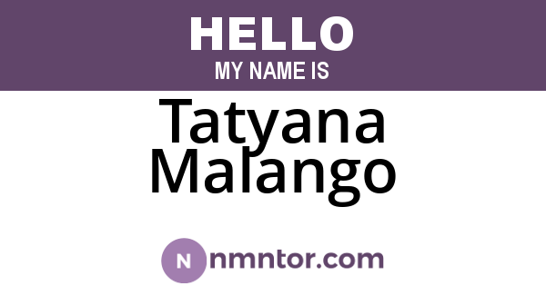 Tatyana Malango