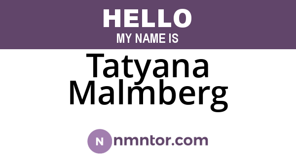 Tatyana Malmberg