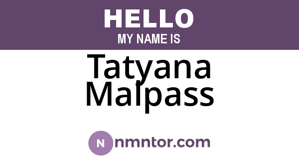 Tatyana Malpass