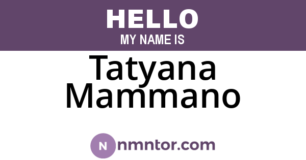 Tatyana Mammano