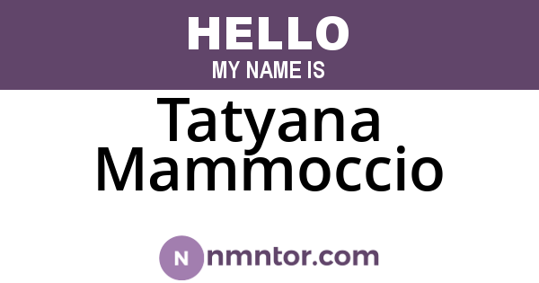 Tatyana Mammoccio