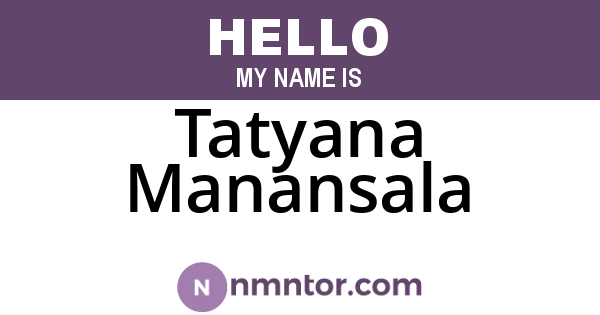 Tatyana Manansala