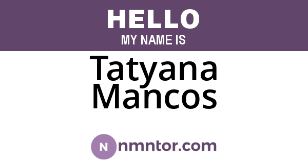 Tatyana Mancos