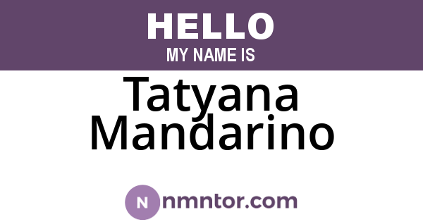 Tatyana Mandarino