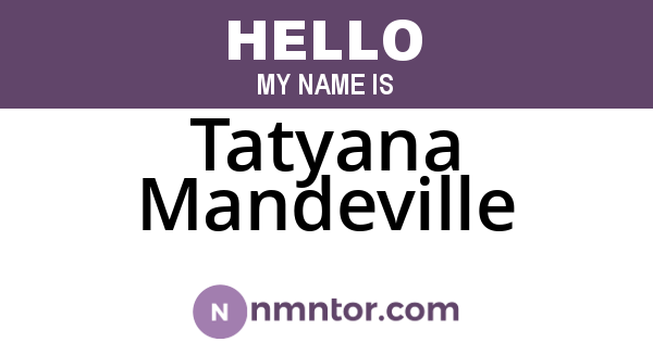 Tatyana Mandeville