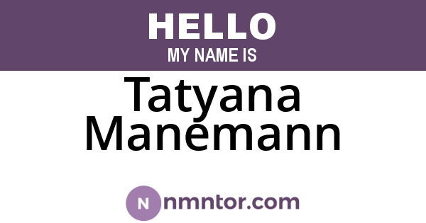 Tatyana Manemann
