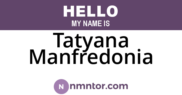 Tatyana Manfredonia