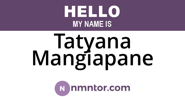 Tatyana Mangiapane