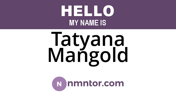 Tatyana Mangold
