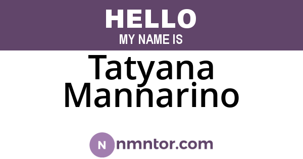 Tatyana Mannarino