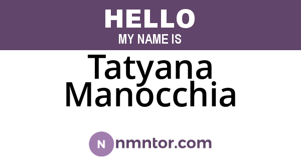Tatyana Manocchia