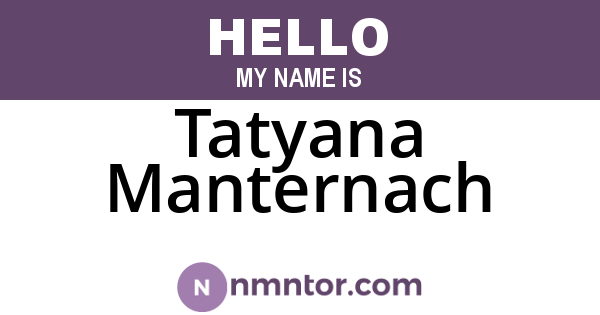 Tatyana Manternach