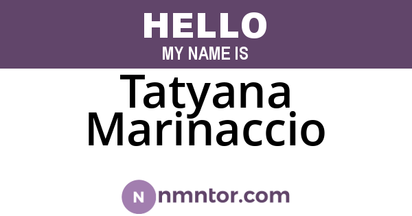 Tatyana Marinaccio