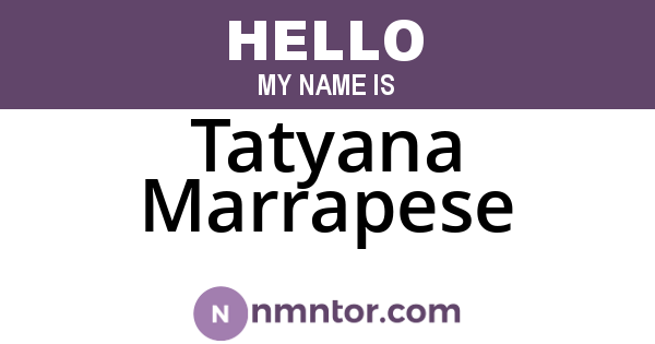 Tatyana Marrapese