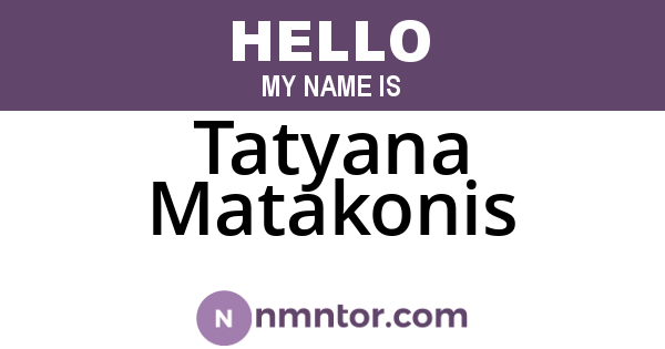 Tatyana Matakonis