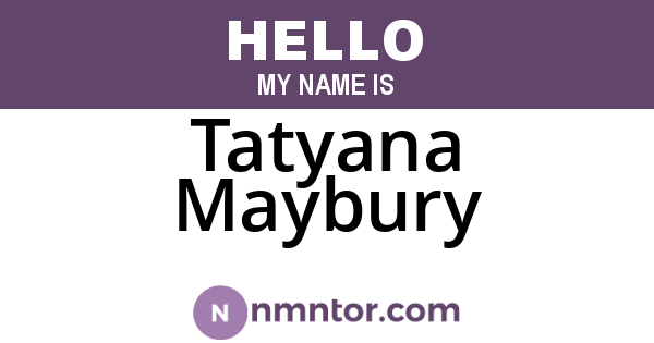 Tatyana Maybury