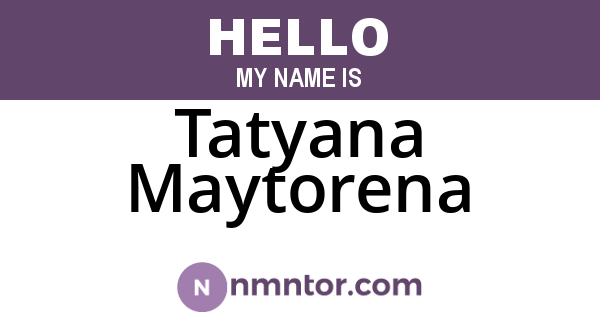 Tatyana Maytorena