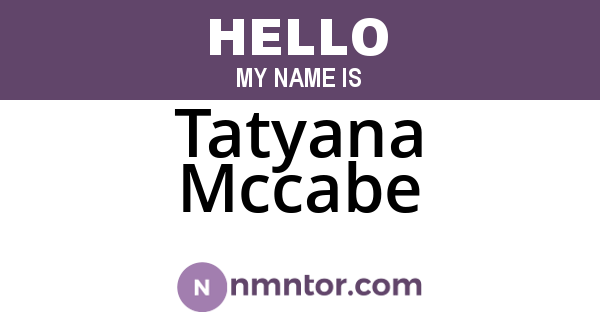 Tatyana Mccabe